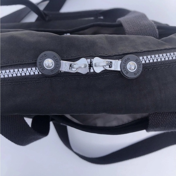 Kipling Large Black Tote Shoulder Duffel Bag w/ Travel Organizer & Monkey Charm - Picture 11 of 16